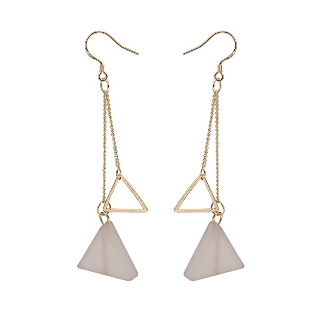 Escaped Triangle Drop Dangle Earrings - Picture 1 of 4